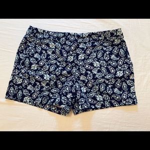 NWOT LOFT Navy Paisley Shorts Women’s 8